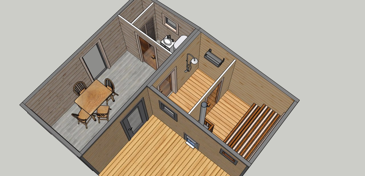 Модульная баня «Скандинавия ULTRA»